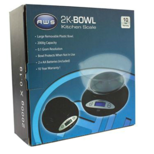 AWS:2K-Bowl Kitchen Scale (American Weigh 2kG Bowl Scale)