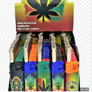 Leaf Theme Electronic Lighter/Extended[50pc/bx][Item No:80-93L]