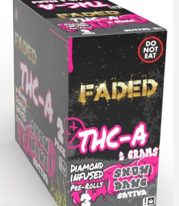 FADED THC A 2 GRAMS 3 PACK DIAMOND INFUSED PRE ROLLS